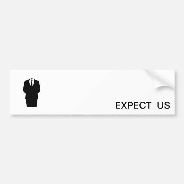 Autocollant De Voiture Anonyme attendez-nous (Devant)