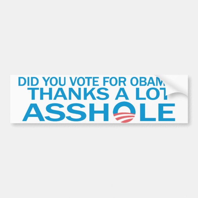 Autocollant De Voiture Anti adhésif pour pare-chocs d'Obama (Devant)