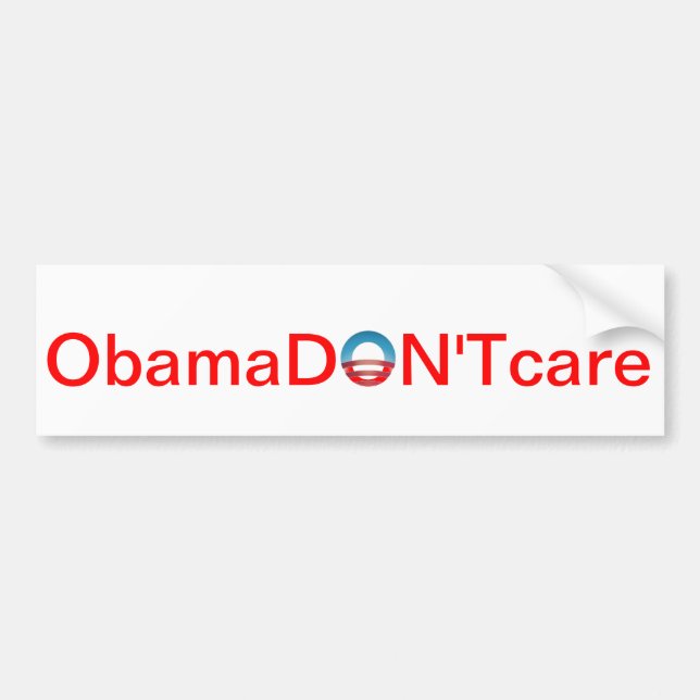 Autocollant De Voiture Anti adhésif pour pare-chocs d'Obamacare (Devant)