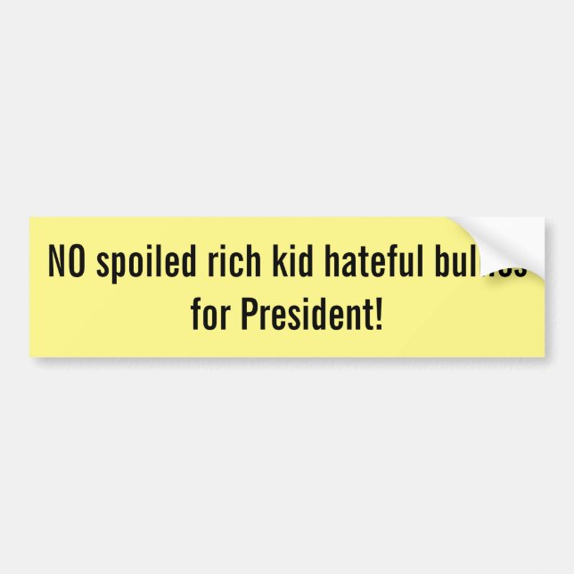 Autocollant De Voiture Anti atout Bumpersticker (Devant)