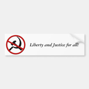 Autocollant De Voiture Anti-Communisme, liberté et justice pour tous !