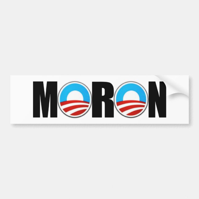 Autocollant De Voiture Anti débile d'Obama (Devant)