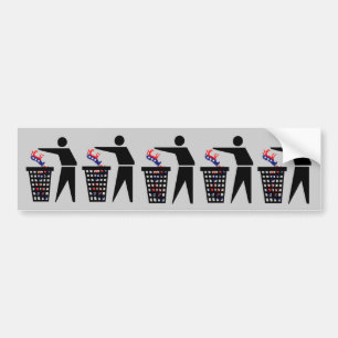 Autocollant De Voiture Anti Démocrate