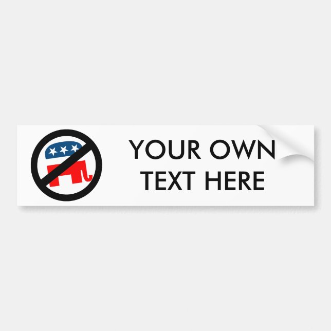 AUTOCOLLANT DE VOITURE ANTI-ELEPHANT/ANTI-REPUBLICAN (Devant)