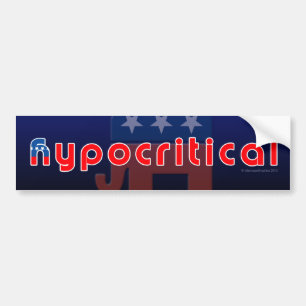 Autocollant De Voiture Anti-GOP Hypocritical Bumper Sticker