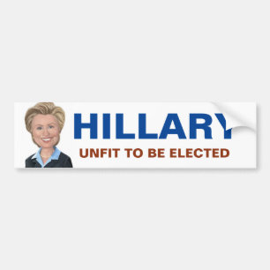 Autocollant De Voiture Anti Hillary Clinton
