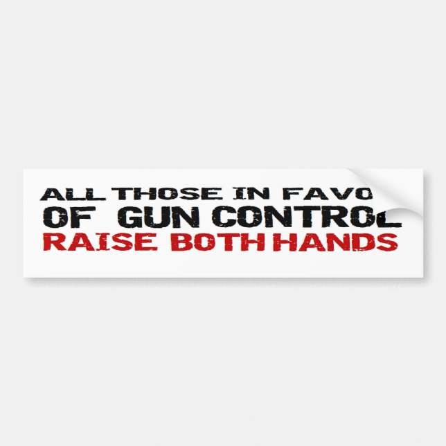 Autocollant De Voiture Anti mains de contrôle des armes d'Obama anti les (Devant)