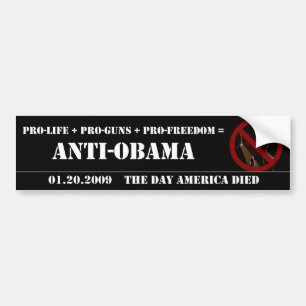 AUTOCOLLANT DE VOITURE ANTI-OBAMA