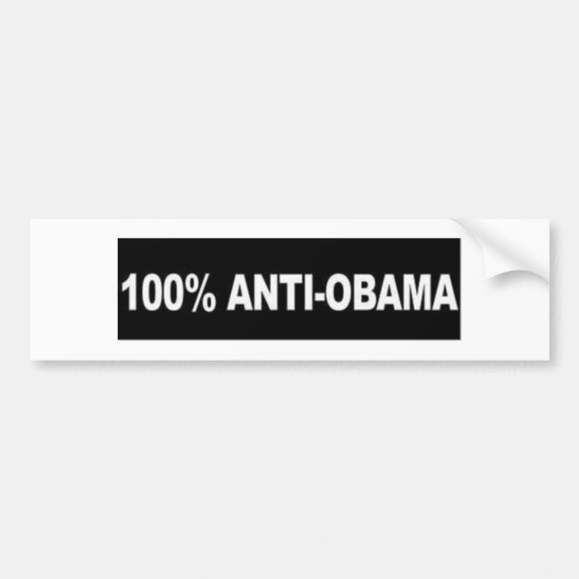Autocollant De Voiture Anti-Obama 100% (Devant)