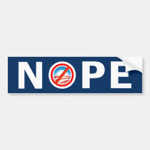 Autocollant De Voiture Anti Obama adhésif pour pare-chocs de NOPE