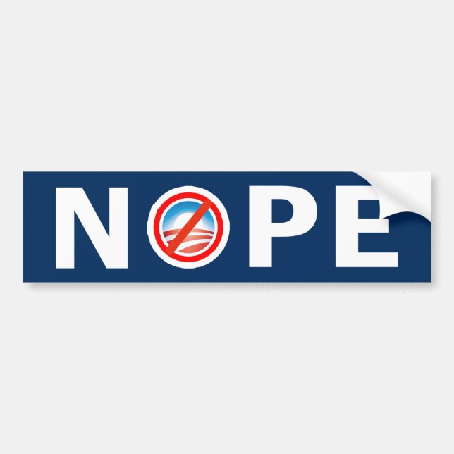 Autocollant De Voiture Anti Obama adhésif pour pare-chocs de NOPE (Devant)