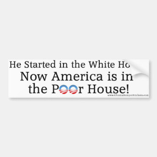 Autocollant De Voiture Anti-Obama "Amérique est dans la Chambre pauvre "