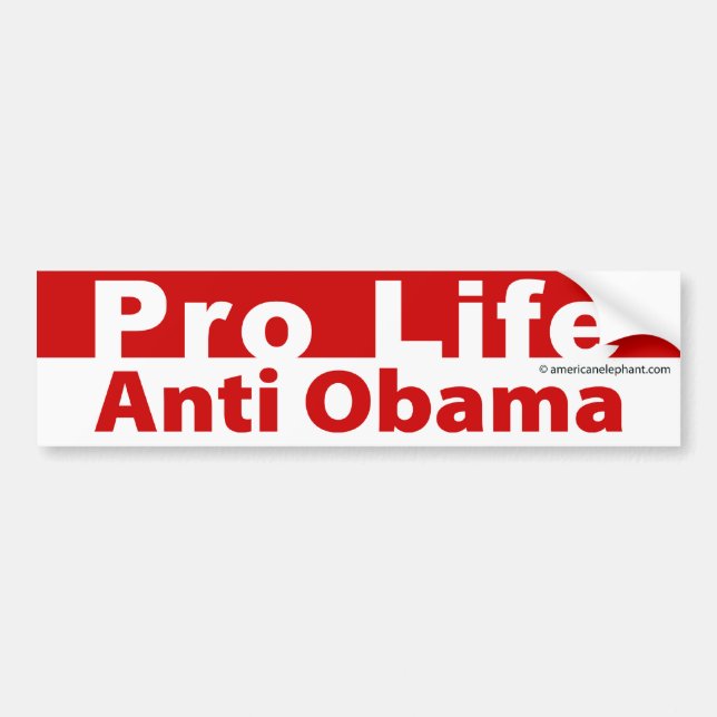 Autocollant De Voiture Anti Obama anti-avortement (Devant)