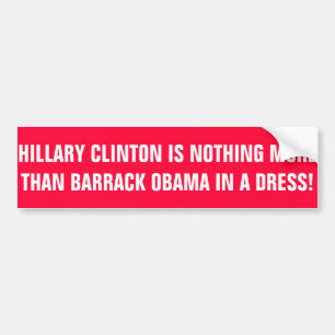 AUTOCOLLANT DE VOITURE ANTI OBAMA ANTI HILLARY