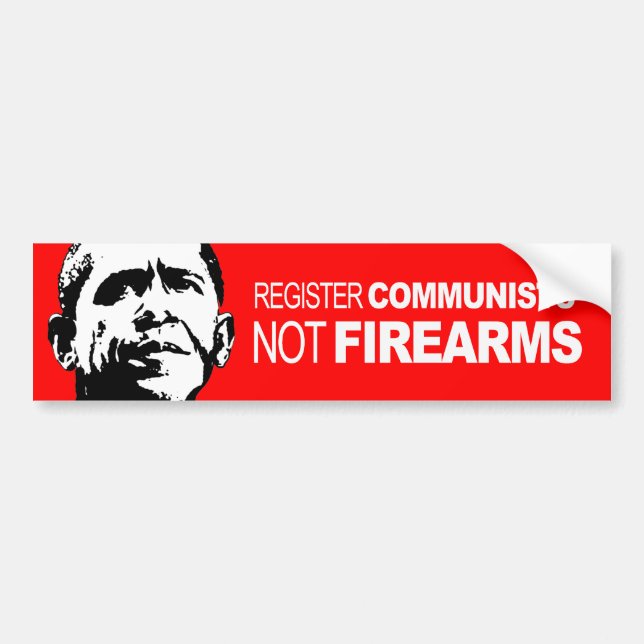 Autocollant De Voiture Anti-Obama - armes à feu de communistes de (Devant)
