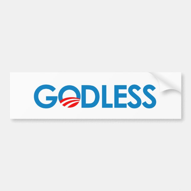 Autocollant De Voiture Anti-Obama - ATHÉE (Devant)