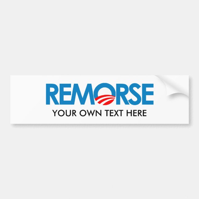 Autocollant De Voiture Anti-Obama Bumpersticker - remords (Devant)