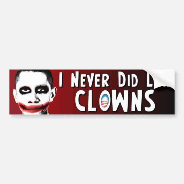 Autocollant De Voiture Anti Obama - clowns - joker (Devant)