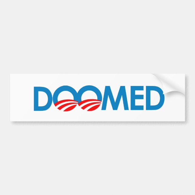 Autocollant De Voiture Anti-Obama - condamné (Devant)