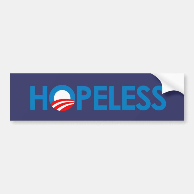Autocollant De Voiture Anti-Obama - DÉSESPÉRÉ (Devant)