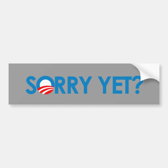 Autocollant De Voiture Anti-Obama - désolé encore (Devant)