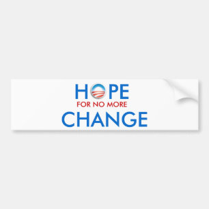 Autocollant De Voiture Anti-Obama/ESPOIR POUR PAS PLUS de CHANGEMENT