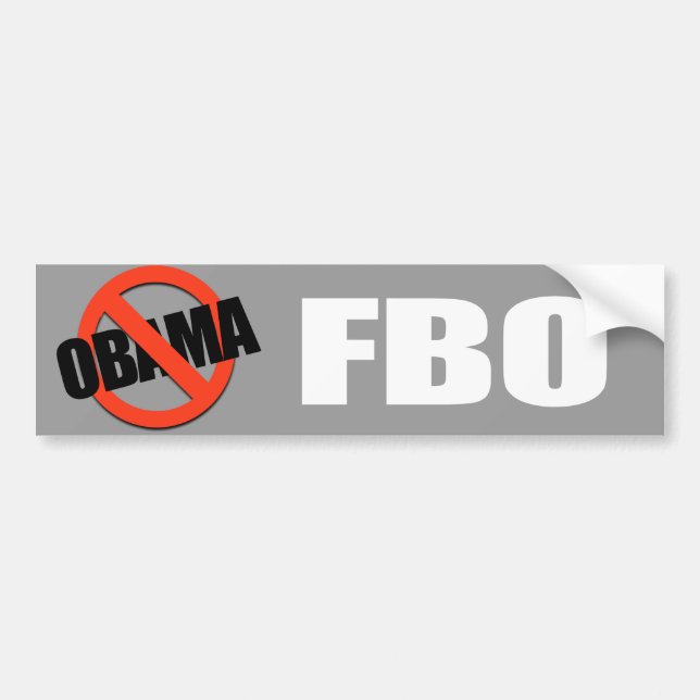 Autocollant De Voiture Anti-Obama - FBO (Devant)