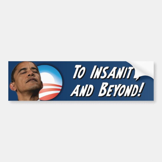 Autocollant De Voiture Anti Obama - folie (Devant)