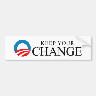 Autocollant De Voiture Anti-Obama - gardez votre noir de changement