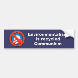 Autocollant De Voiture Anti-Obama - l'environnementalisme est communis