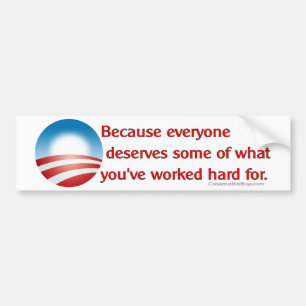 Autocollant De Voiture Anti-Obama puisque (rouge)