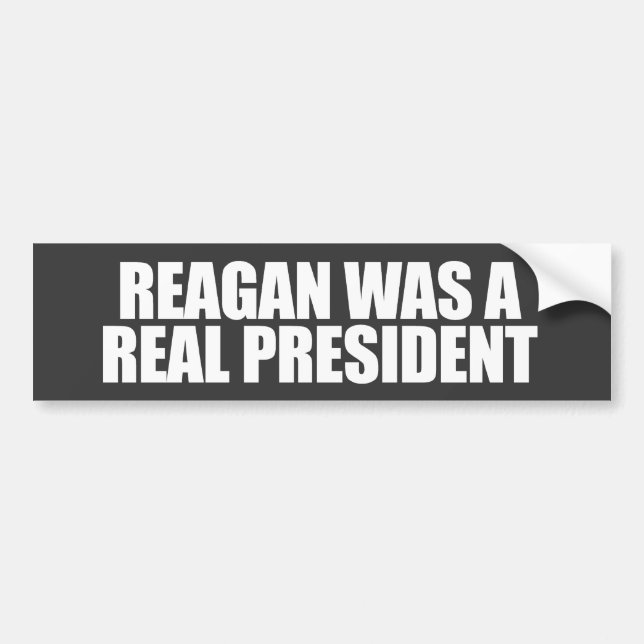 Autocollant De Voiture ANTI-OBAMA- Reagan était un vrai président (Devant)