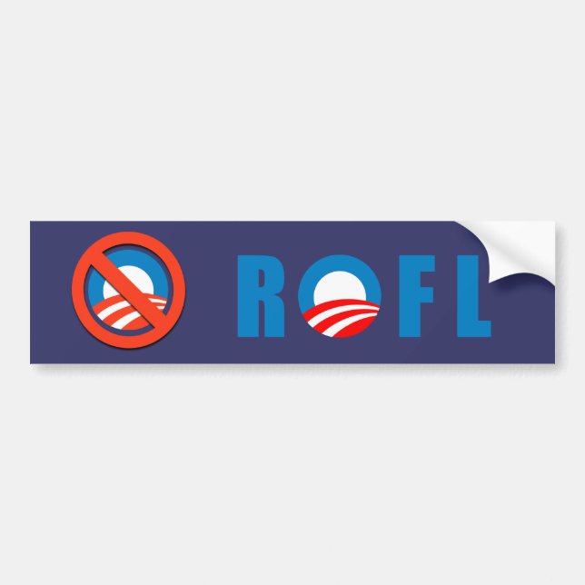 Autocollant De Voiture Anti-Obama - ROFL (Devant)