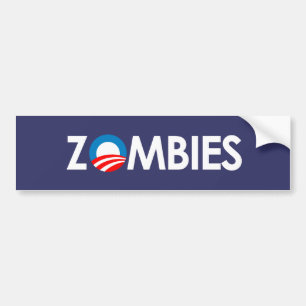 Autocollant De Voiture Anti-Obama - zombis blancs