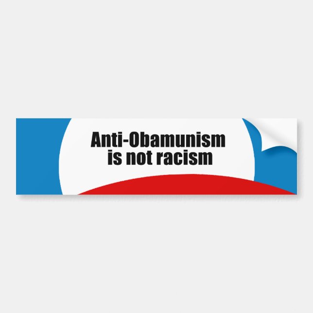 Autocollant De Voiture Anti-Obamunism n'est pas le racisme (Devant)