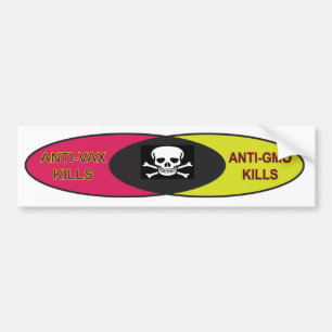 AUTOCOLLANT DE VOITURE ANTI-OGM ET VAX KILLS