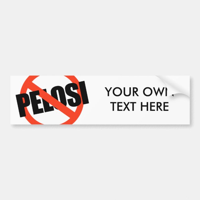 Autocollant De Voiture Anti-Pelosi/Anti-Nancy Pelosi (Devant)