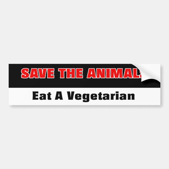 Autocollant De Voiture Anti-PETA adhésif pour pare-chocs (Devant)