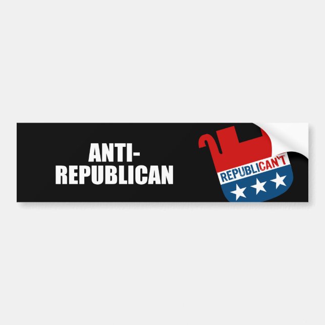Autocollant De Voiture Anti-Républicain (Devant)