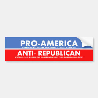 Autocollant De Voiture Anti-républicain pro-américain