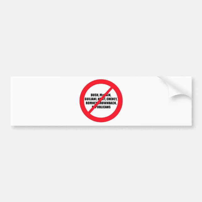 Autocollant De Voiture Anti-Républicains (Devant)