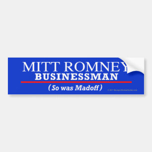 Autocollant De Voiture Anti-Romney homme d'affaires d'autocollant