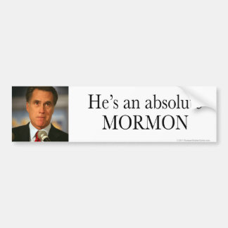 Autocollant De Voiture Anti-Romney mormon d'absolu d'autocollant