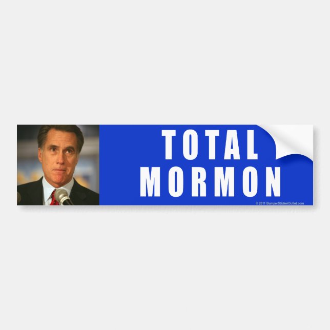 Autocollant De Voiture Anti-Romney mormon de total d'autocollant (Devant)