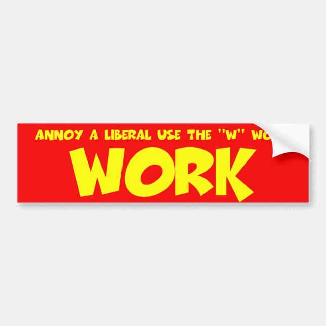 Autocollant De Voiture Anti travail libéral (Devant)