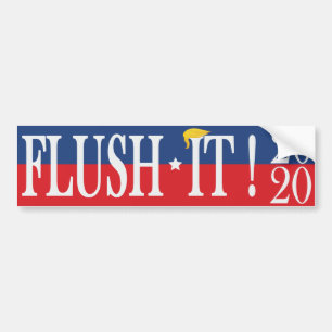Autocollant De Voiture Anti Trump bumper 2020 Flush it !