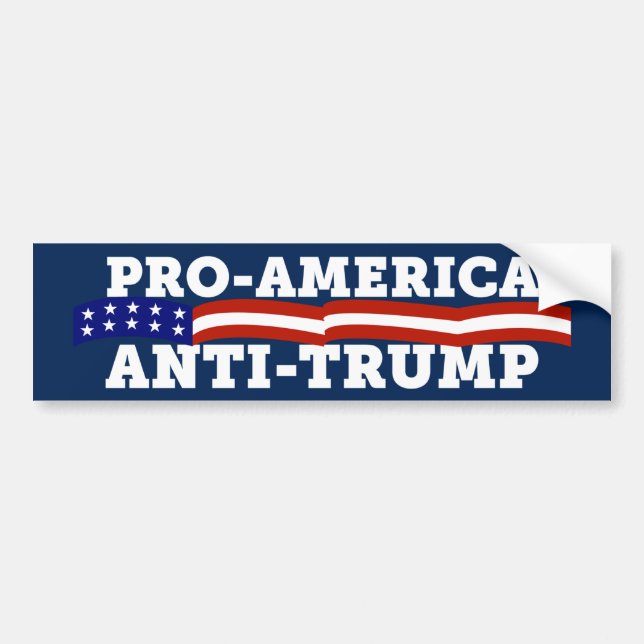 Autocollant De Voiture Anti-Trump pro-américain (Devant)