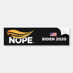 Autocollant De Voiture Anti-Trump, Trump Nope, Biden 2020