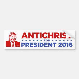 Autocollant De Voiture ANTICHRISTE d'ATOUT pour le PRÉSIDENT adhésif po