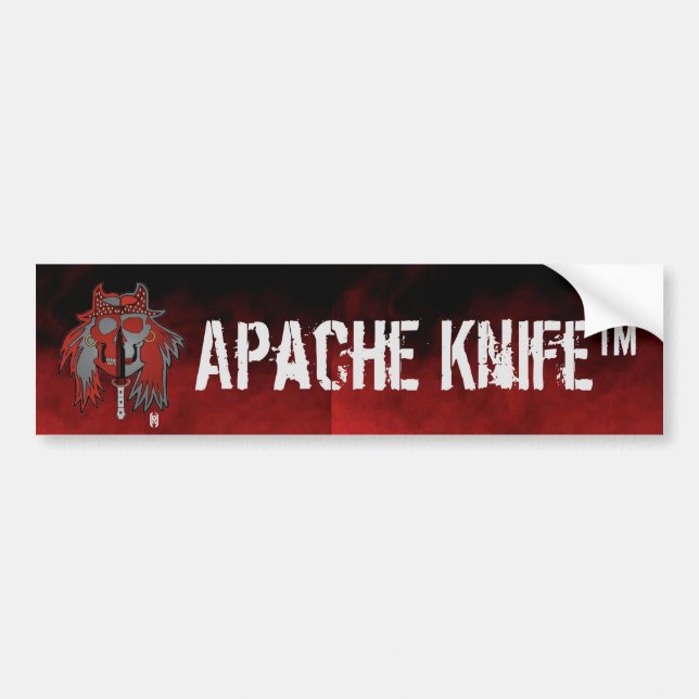 Autocollant De Voiture Apache Kinfe ®️ ™️ 🇺 🇸 Bumper Sticker (Devant)